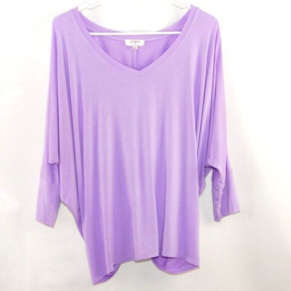 Umgee Lavendar Tunic-Style Top with Knot Tie, Small - Picture 1 of 4